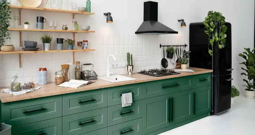 Light Sage Kitchen Cabinets